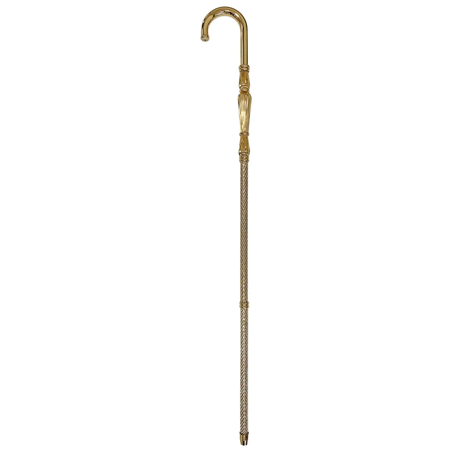 Luxury Gold plated 24K walking stick encrusted with thousands of cryst