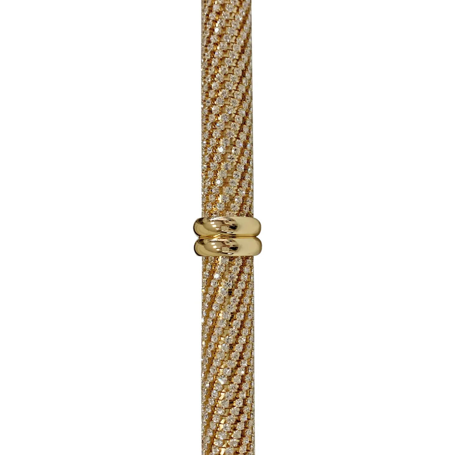 Luxury Gold plated 24K walking stick encrusted with thousands of cryst