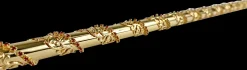 Luxury Gold plated 24K walking stick with Siam crystals