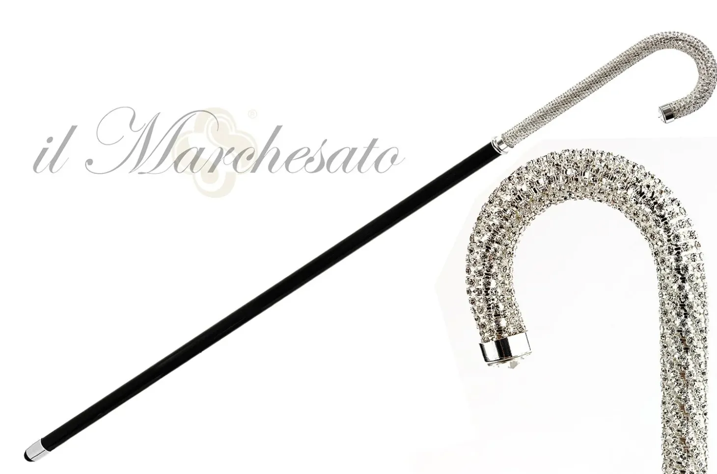 Luxury Walking stick Encrusted with hundreds Crystals