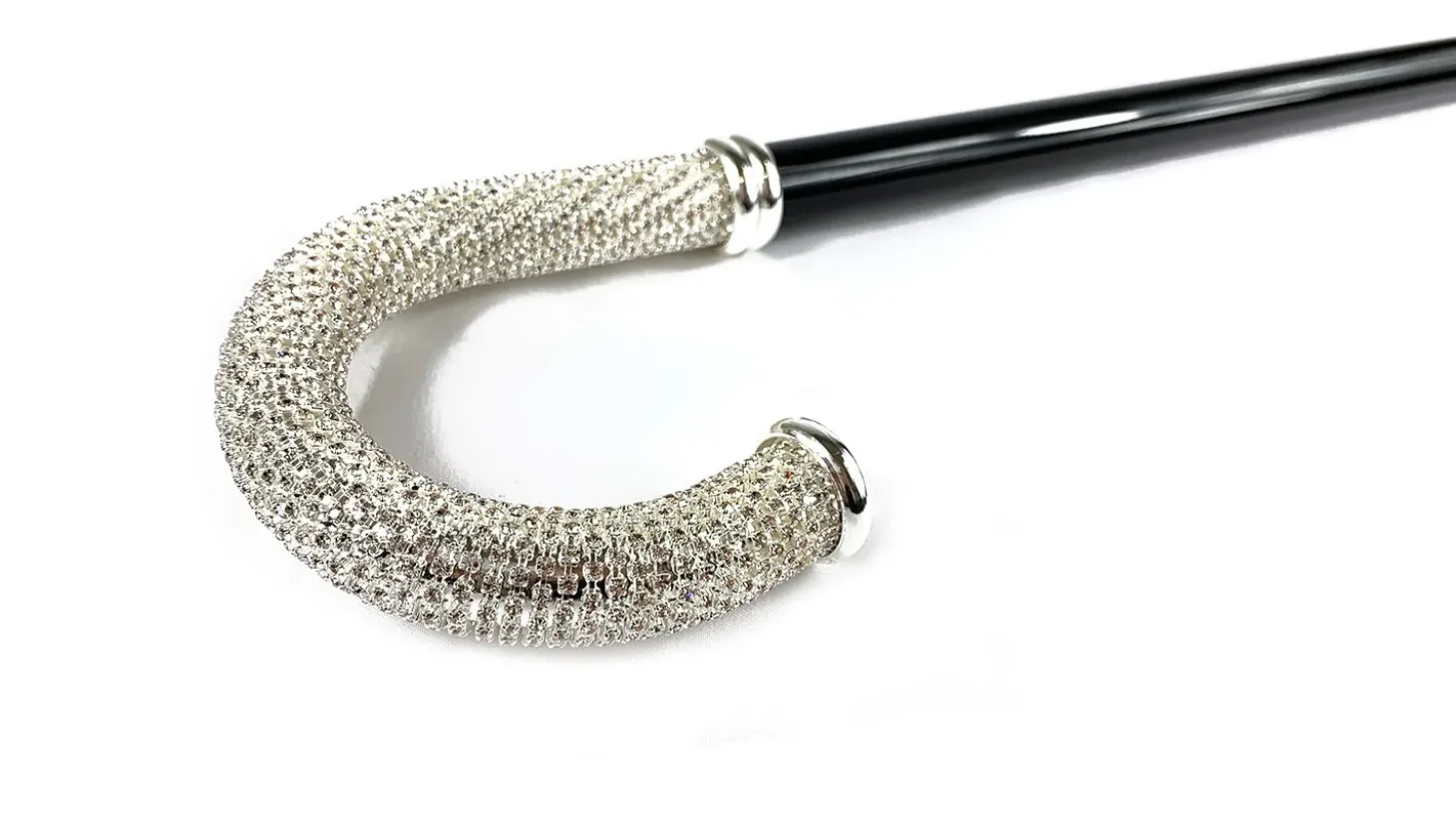 Luxury Walking stick for Man with thousands of white crystals
