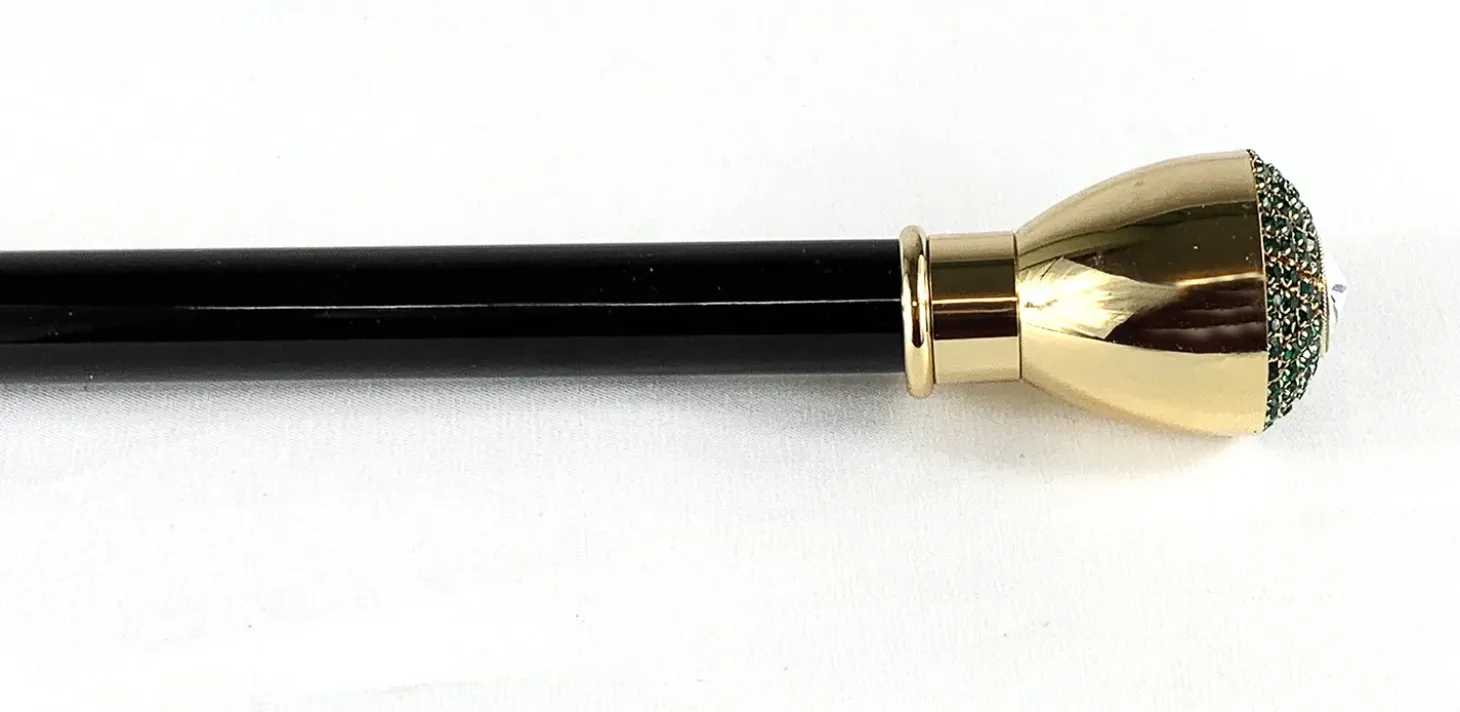 Luxury Walkingstick - Swarovski Crystal Encrusted Knob