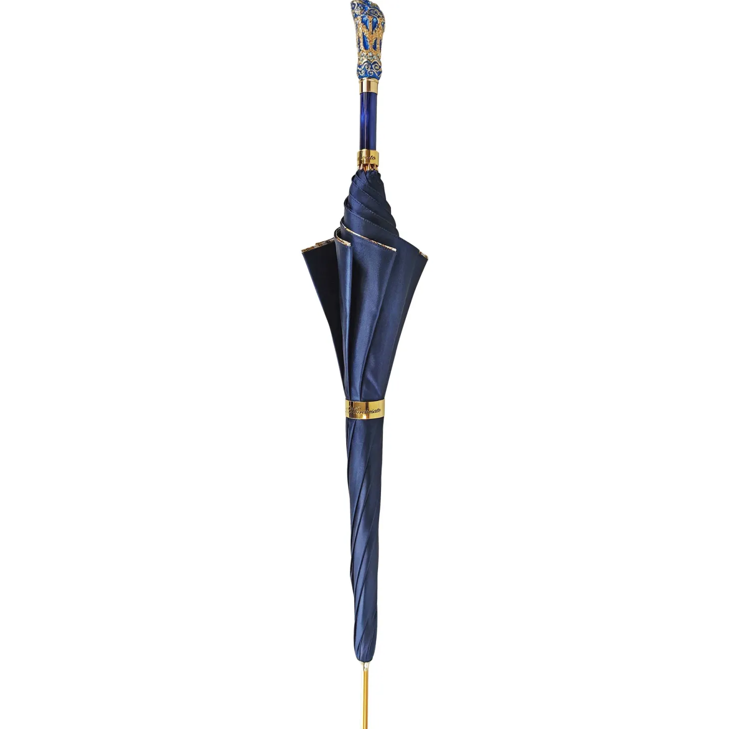 Majestic blue umbrella with turquoise crystals