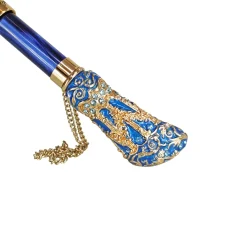 Majestic blue umbrella with turquoise crystals