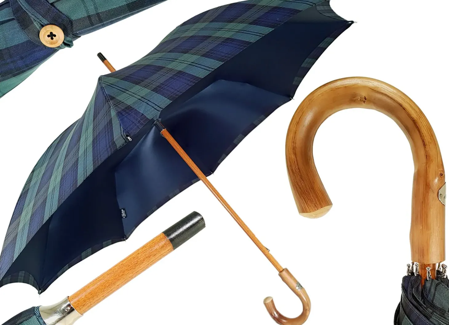 Marchesato Double Cloth Men's Umbrella - Cotton Fabric