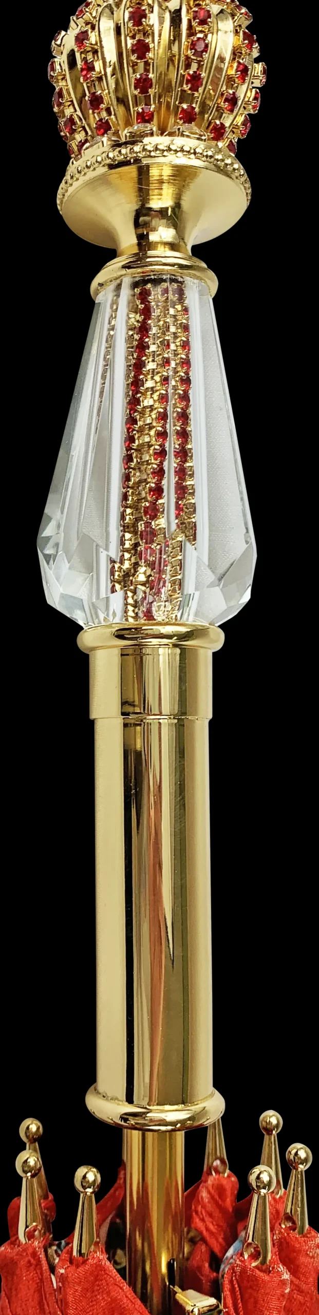 Marvellous Red umbrella with jewel handle