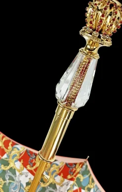 Marvellous Red umbrella with jewel handle