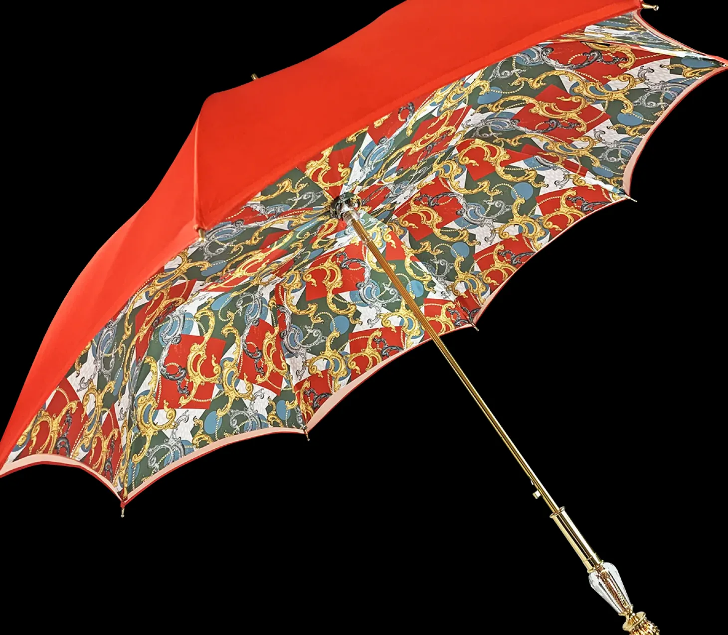 Marvellous Red umbrella with jewel handle