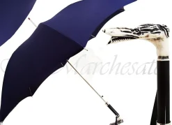Men's Blue Umbrella - Dog Head Handle
