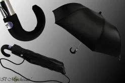 Men's Folding Umbrella Crafted in a Black Comfortable And Sturdy Satin