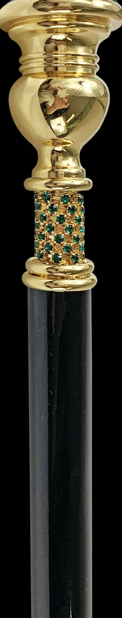 Milord Cane with big emerald crystal