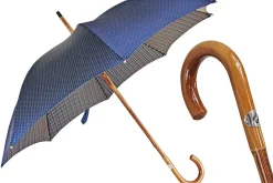 Multicolor dot umbrella with Malacca handle