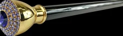 Mylord walking stick embellished with Tanzanite crystals