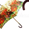 New Floral Umbrella Pattern With Leather Handle