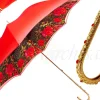 Orange Floral Umbrella, Double Canopy Luxury Ladies