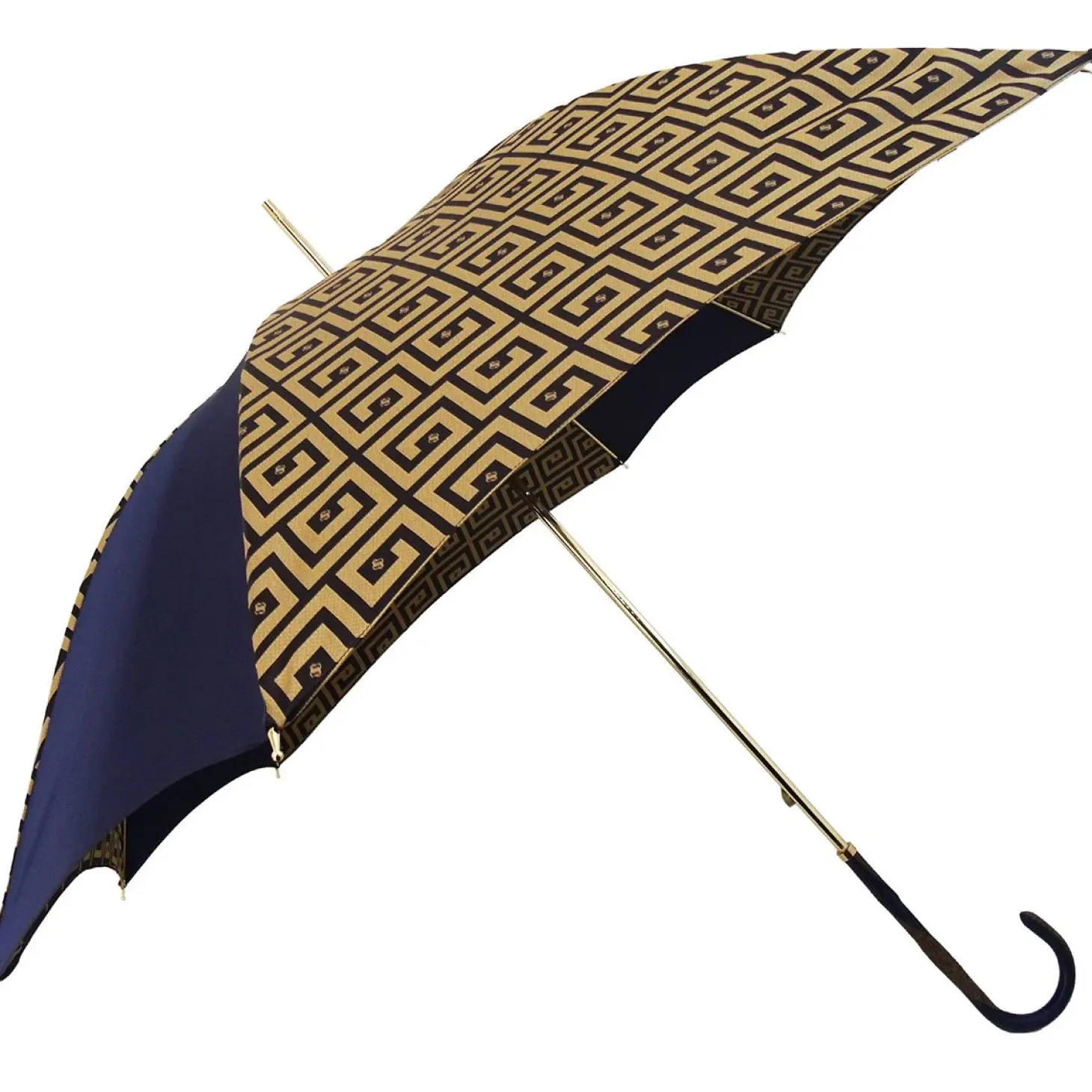 Original Handcrafted Umbrella With Golden Greek Design