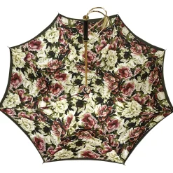 Precious Khaki Umbrella with Crystal Medallion