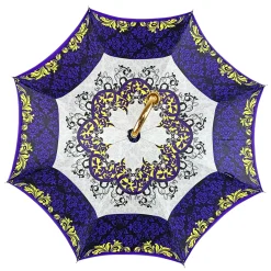 Precious purple umbrella with yellow crystals