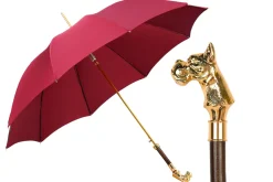 Premium Men's Exclusive Luxury Umbrella with 24K dog handle