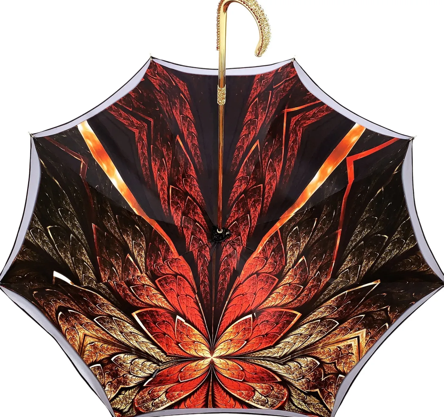 Red Double Canopy Luxury Ladies Umbrella