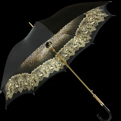 Simple and Elegant Black Umbrella with Animalier design