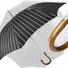 Smoke Gray with white stripes Umbrella
