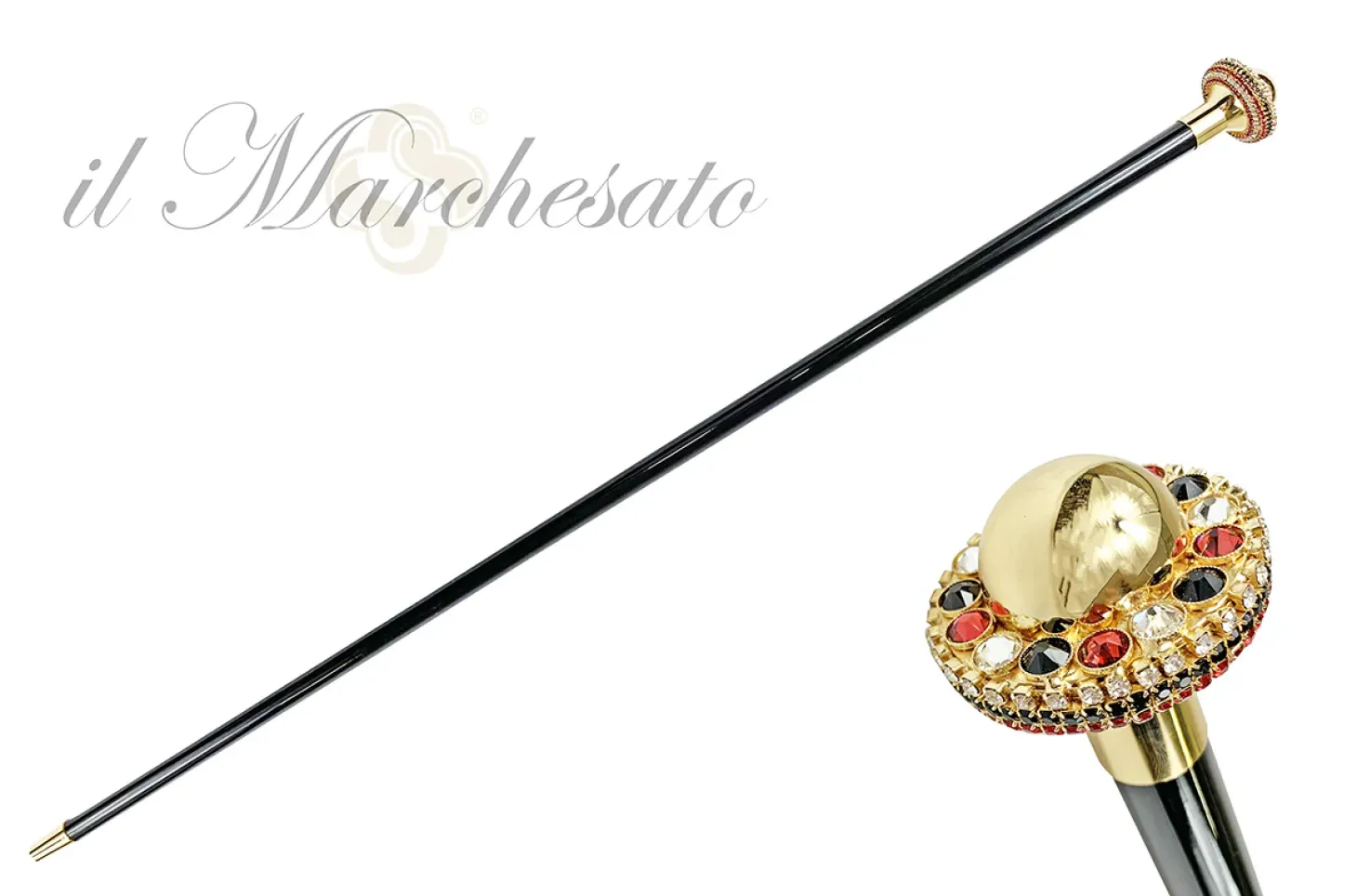 Special milord with Red, white and black crystals