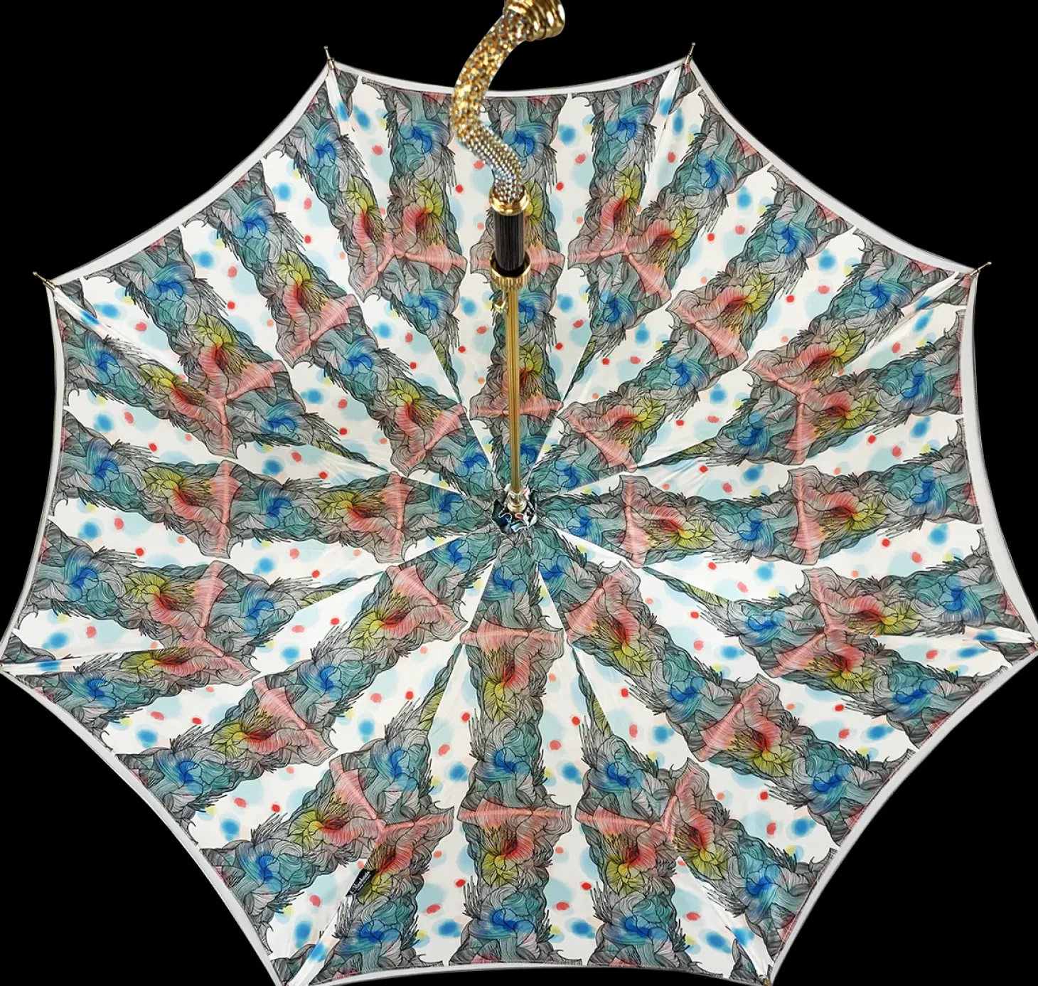 Stunning Grey Umbrella with "35fili" Anemones design