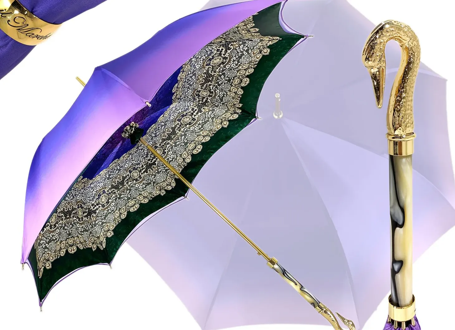 Stylish Baroque Design - Handmade Fashion Umbrella For Women il Marchesato Ombrelli