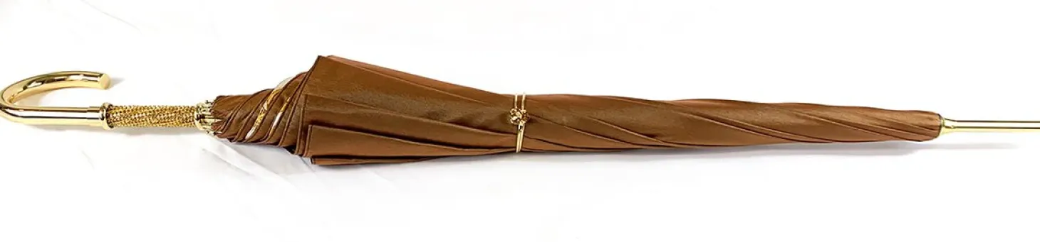Superb Bronze Color Umbrella With Chains Pattern