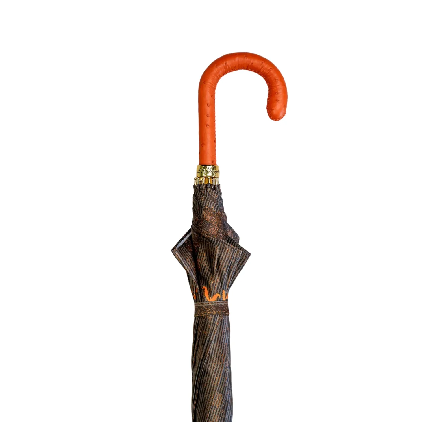 The Noble Ride – Artisanal Umbrella with Ostrich Touch