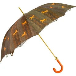 The Noble Ride – Artisanal Umbrella with Ostrich Touch