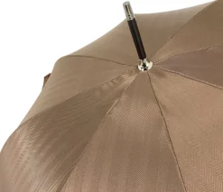 Tobacco Handmade Men's Umbrella - Striped Red And Cream
