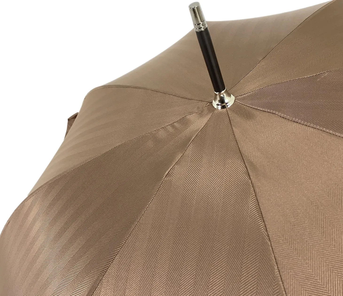 Tobacco Handmade Men's Umbrella - Striped Red And Cream