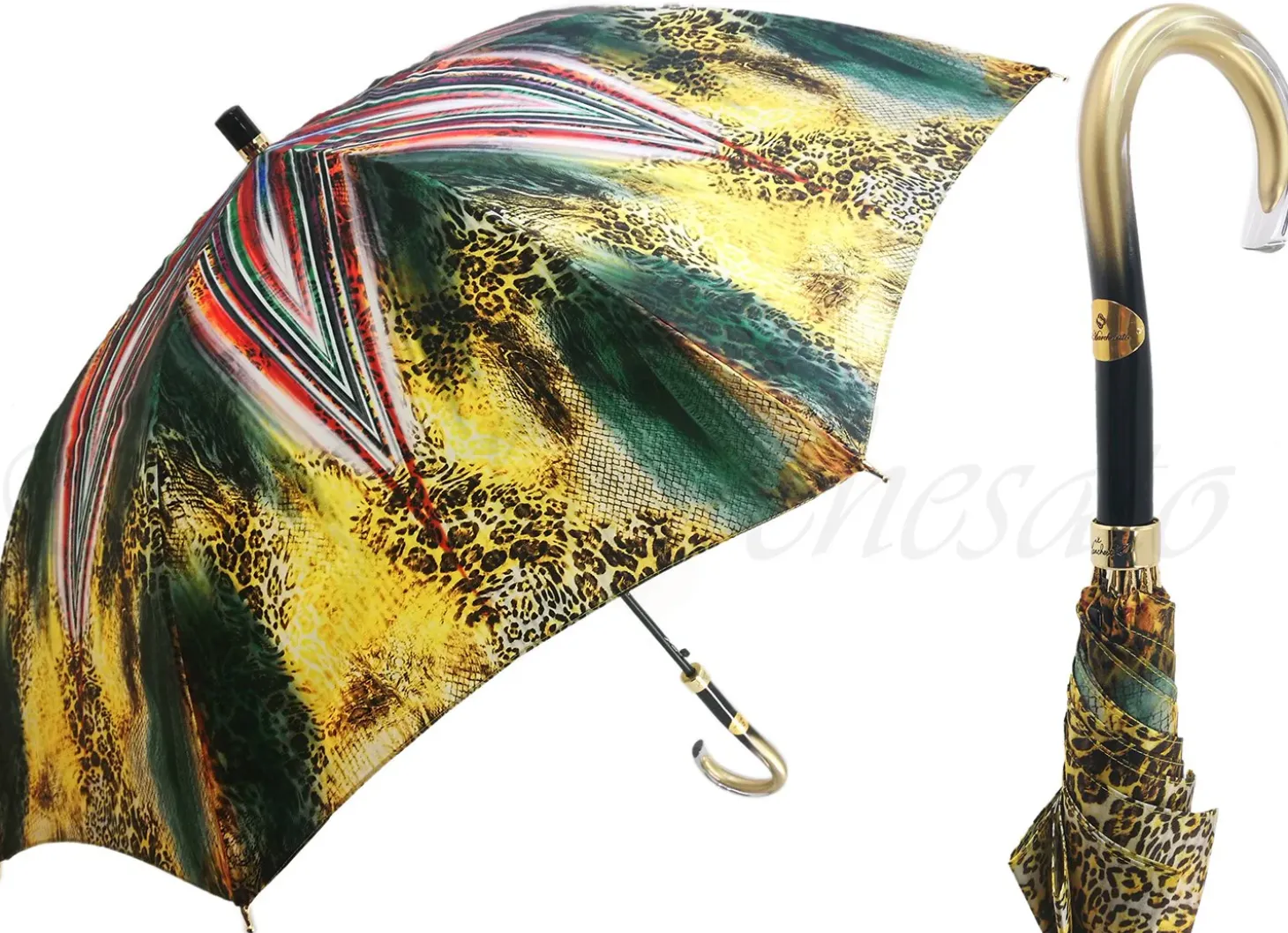 Umbrella With Abstract Leopard Design