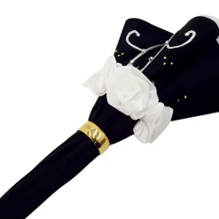 Umbrella With Double Cloth And Embroidered Flowers Fashionable Umbrella