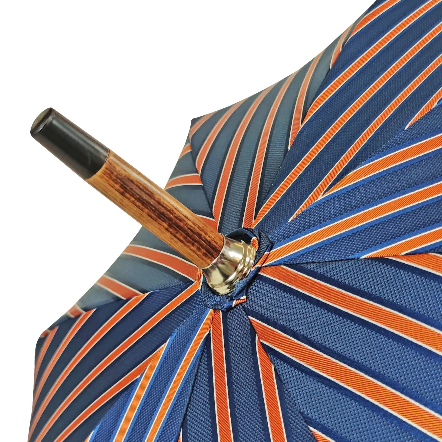 Umbrella with green Caiman Crocodile leather handle