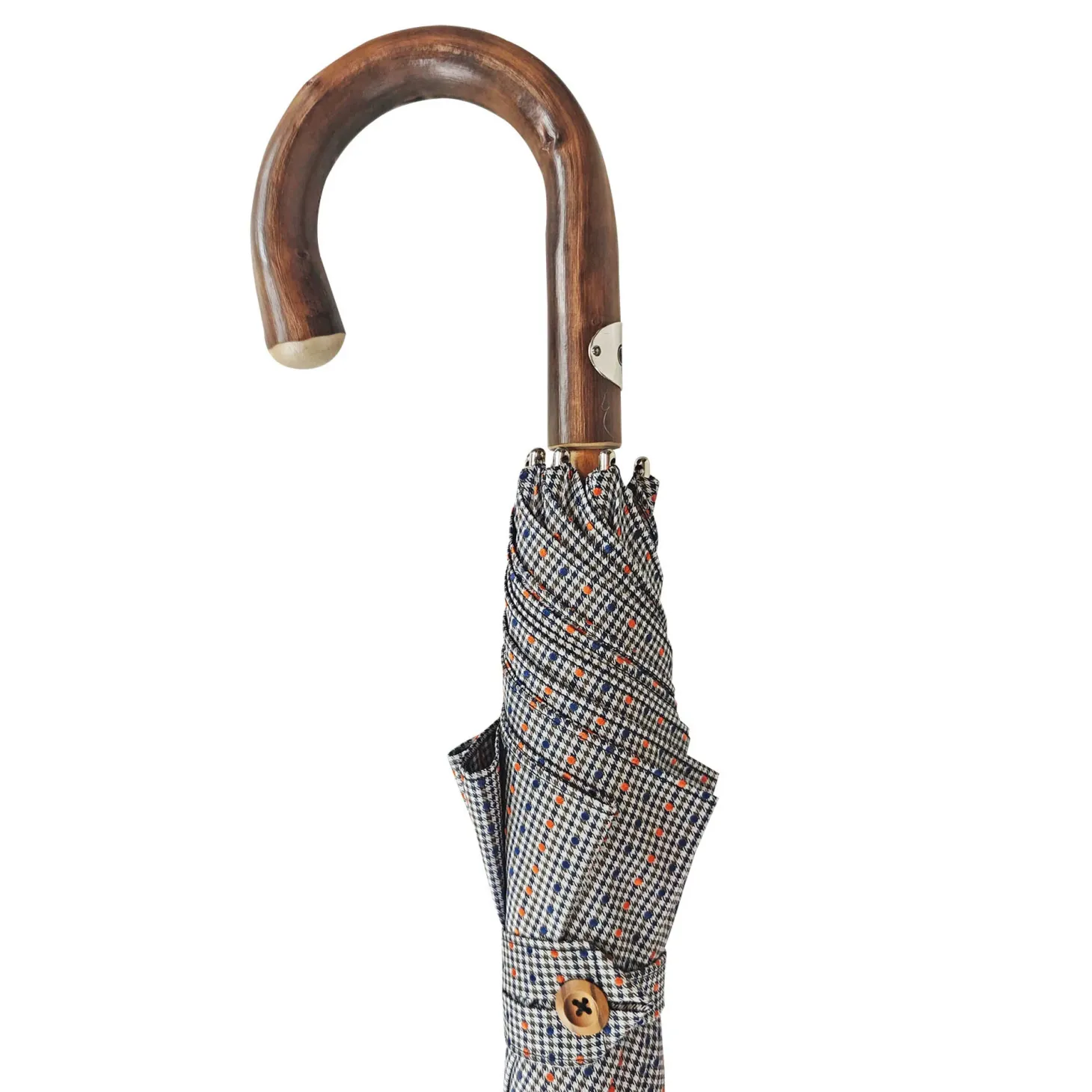 Umbrella with handle in peeled chestnut