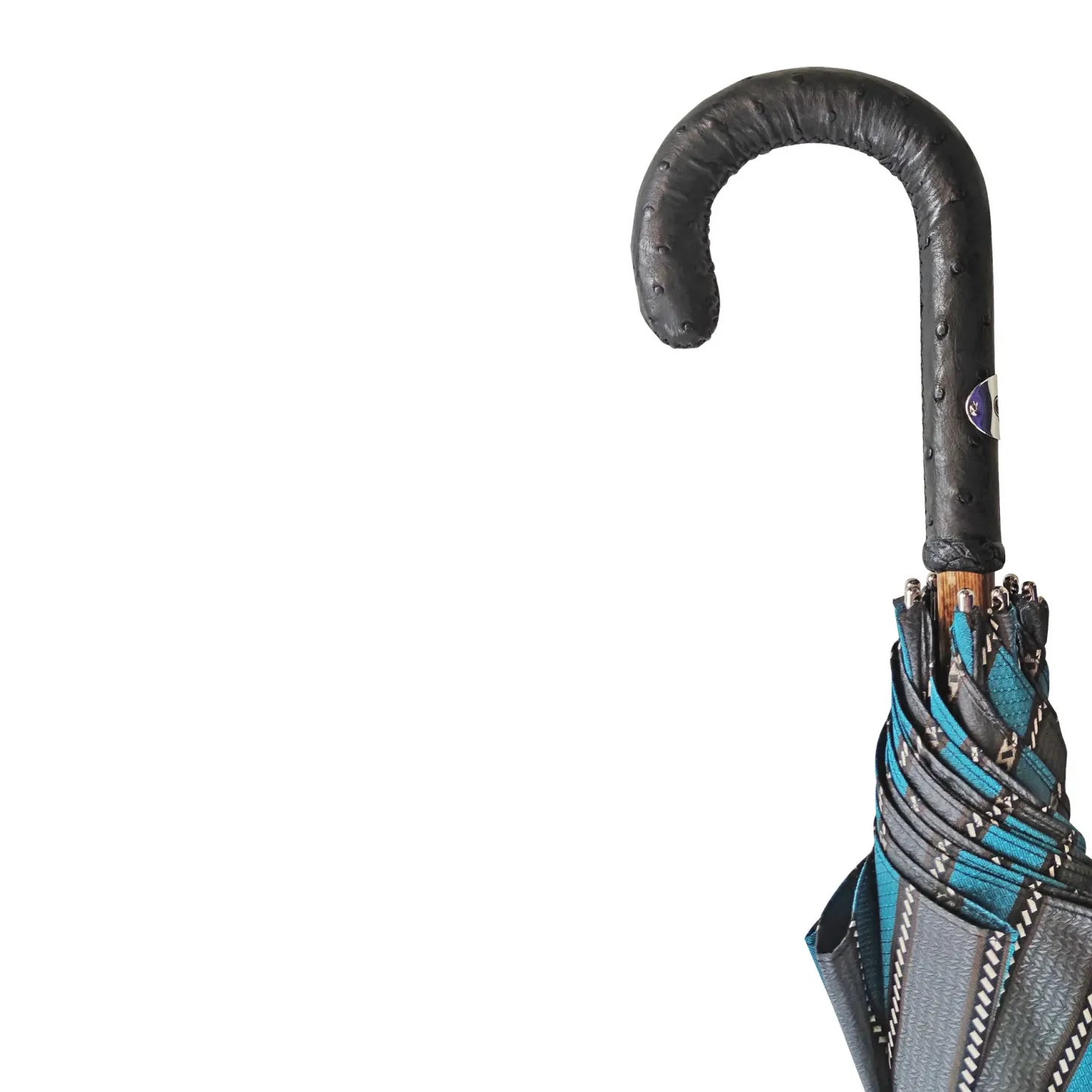 Umbrella with Ostrich leather handle