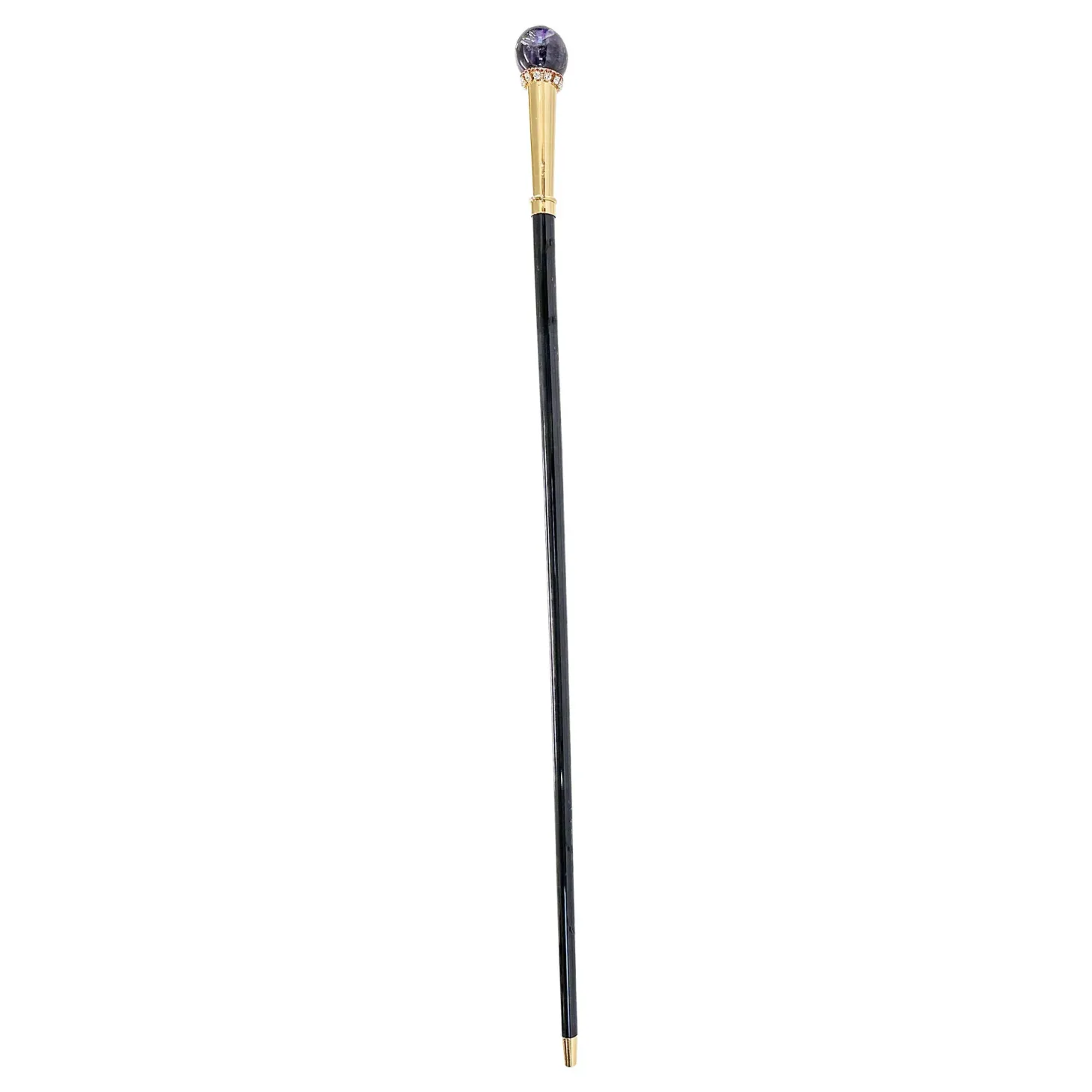 Walking stick - Exquisite Sphere With Minerals Crystals - Natural Amet