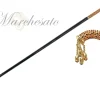 Walking stick Encrusted with multicolor red and orange Crystals