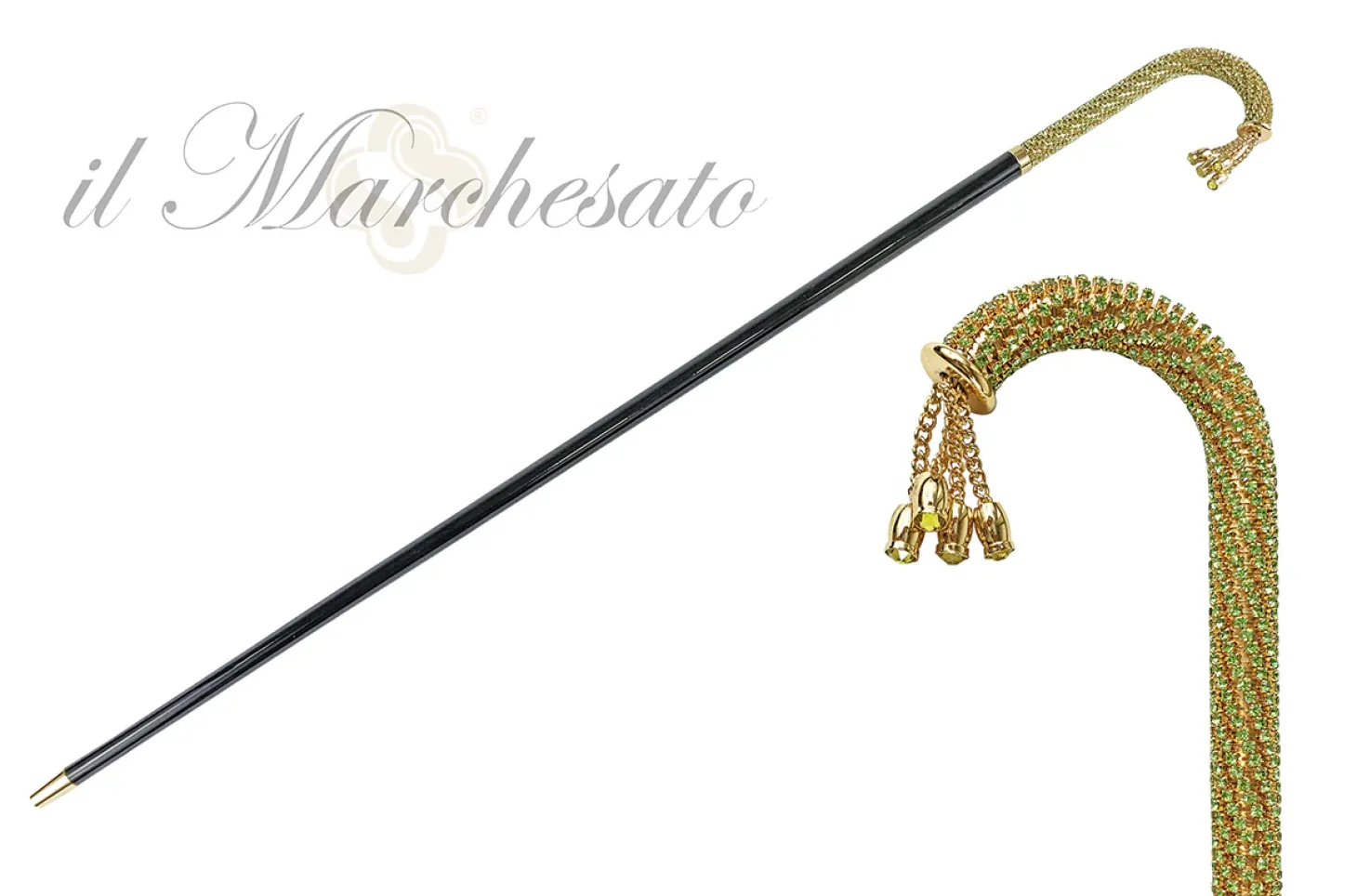 Walking stick Encrusted with hundreds Erinite Crystals