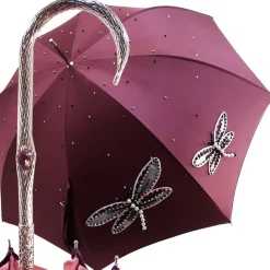 Women's exclusive handmade umbrella with embroidered dragonflies Ladies Umbrellas