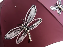 Women's exclusive handmade umbrella with embroidered dragonflies Ladies Umbrellas