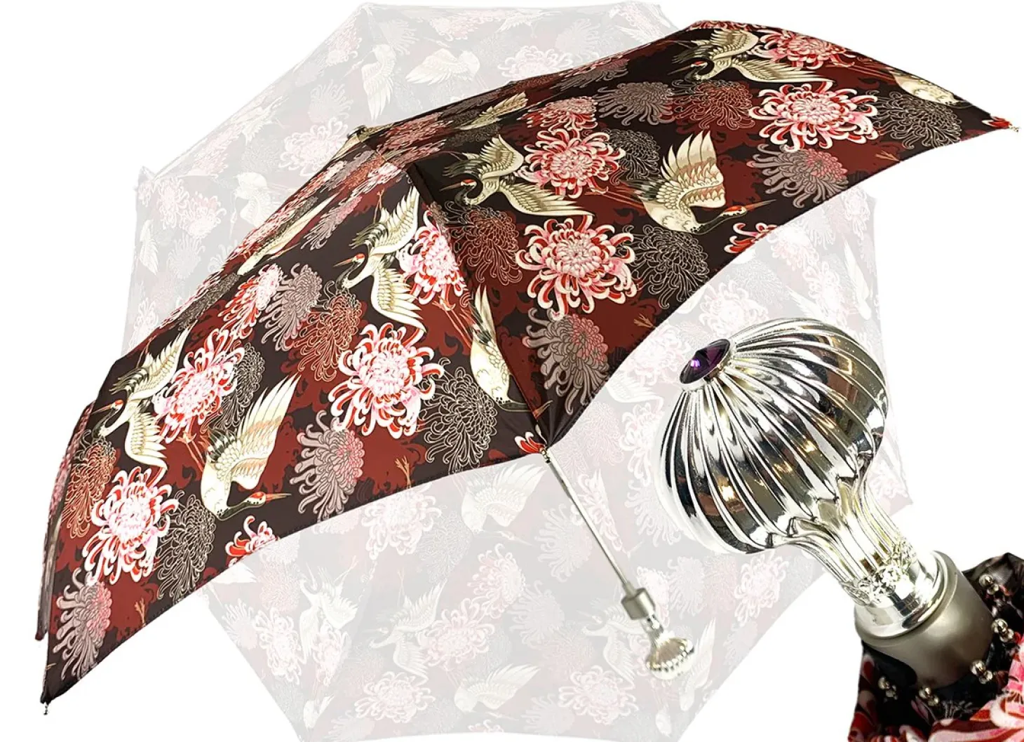 Women's Folding Umbrella - Wonderful Heron Design
