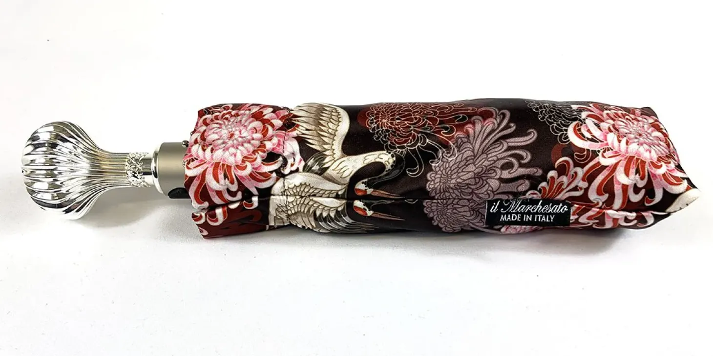Women's Folding Umbrella - Wonderful Heron Design