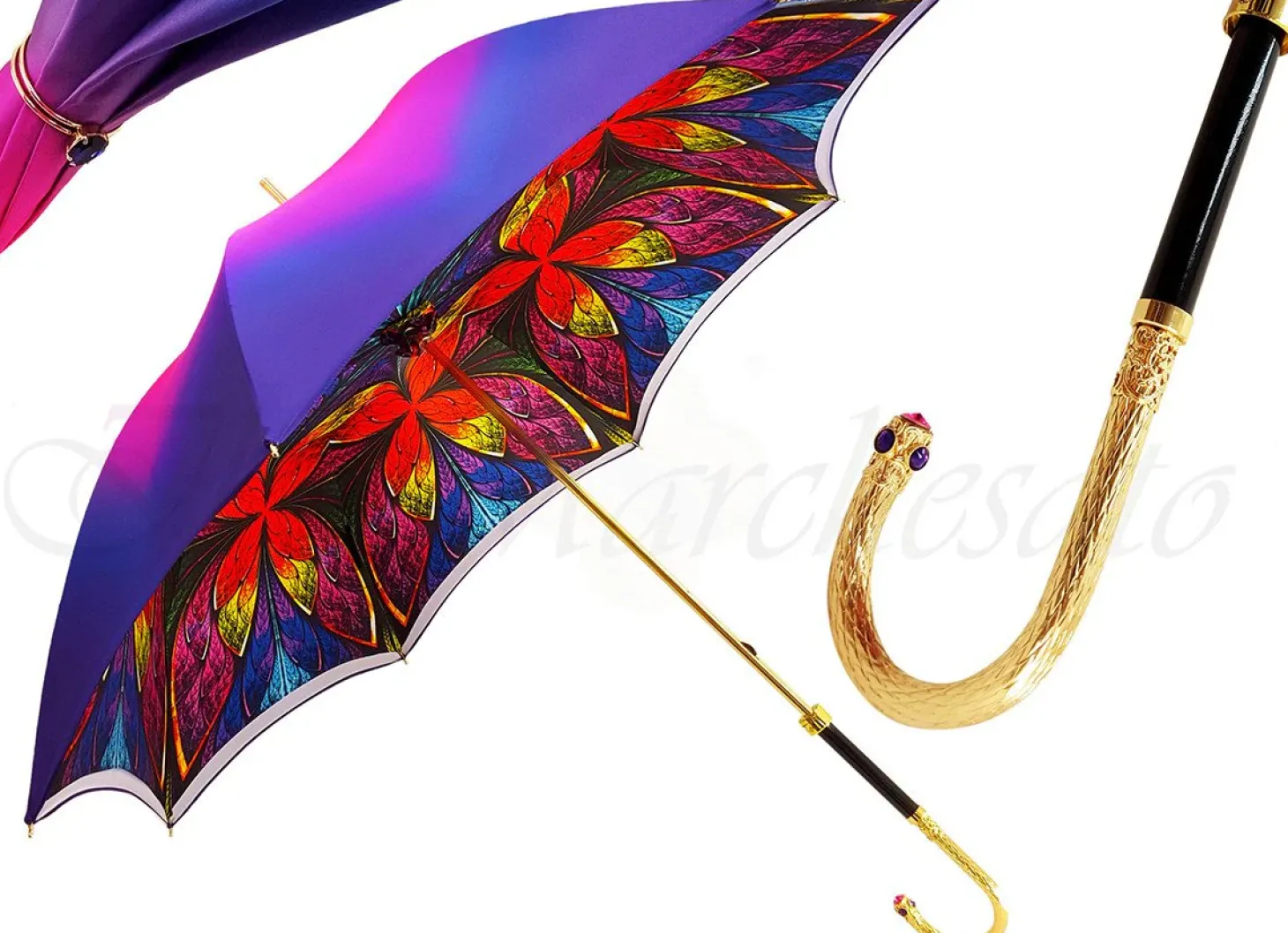 Women's Umbrella - Swarovski Cristals - Double Cloth
