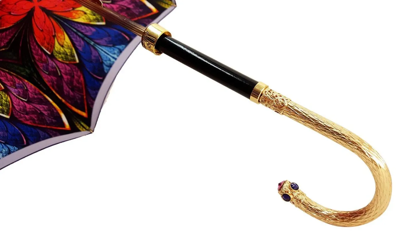 Women's Umbrella - Swarovski Cristals - Double Cloth
