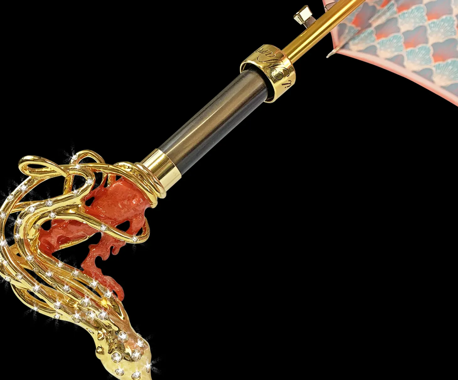 Wonderful Goldplated Octopus with crystals and "35fili" design
