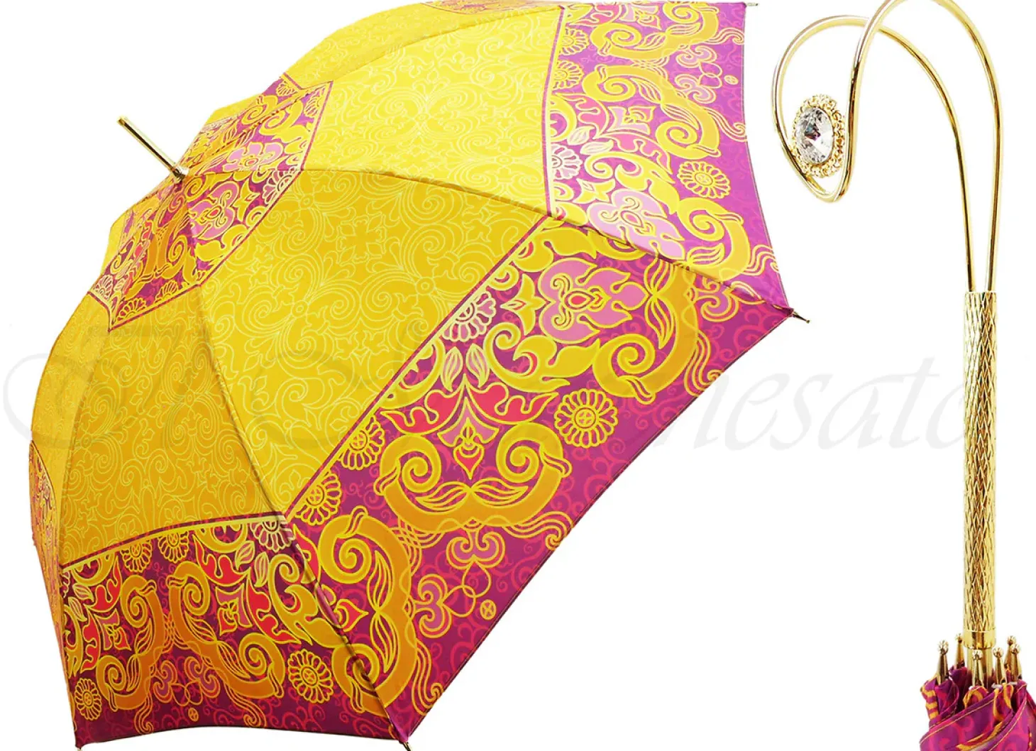 Wonderful Umbrella in a Beautiful Bright Yellow & Fuchsia Design
